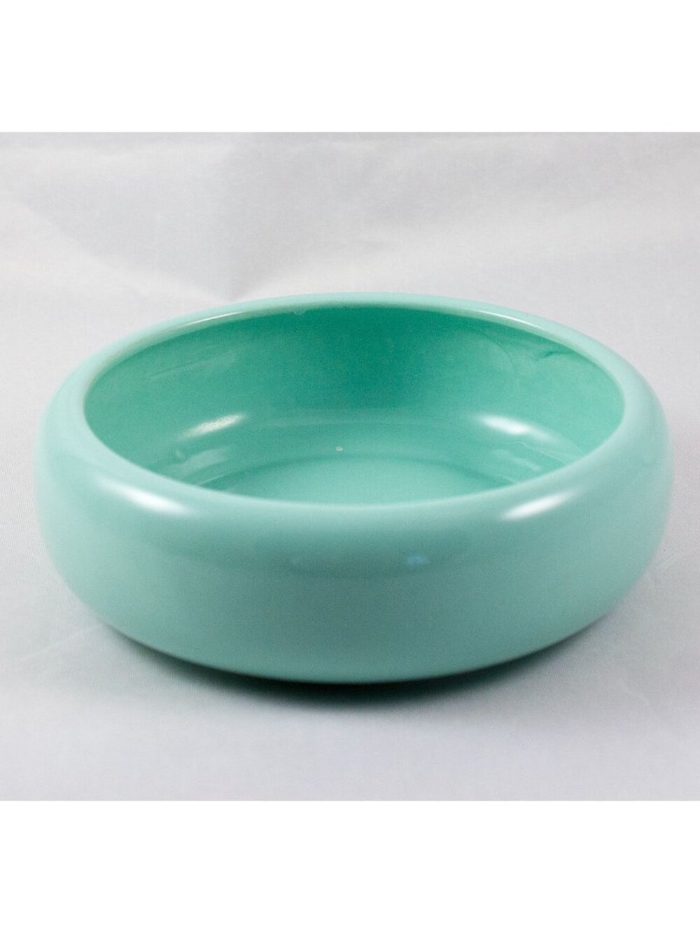 Vintage Aqua Round Ceramic Planter Bonsai Dish Portugal US Leisure Products MCM